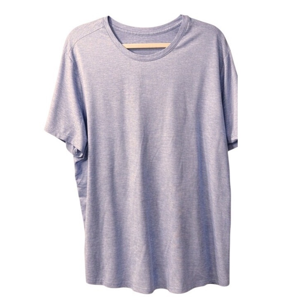 Skechers Women‎ 2X Purple Heathered Short Sleeve Crew Neck Athleisure Tee Shirt - Picture 2 of 8